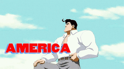 Man Holding Bald Eagle With America In Red GIF