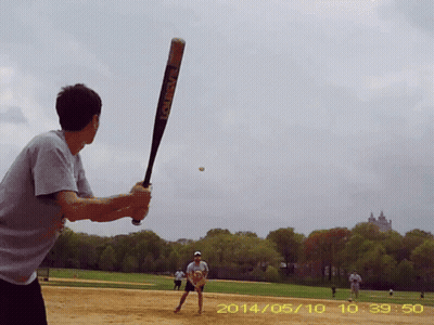 Man Holding Baseball Bat 2014 GIF