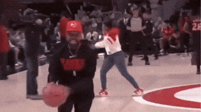 Man Holding Basketball In Number 25 Jersey GIF