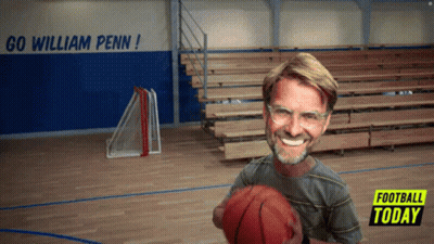 Man Holding Basketball Saying Go William Penn GIF