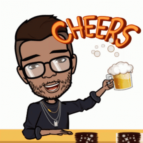 Man Holding Beer Mug Saying Cheers GIF