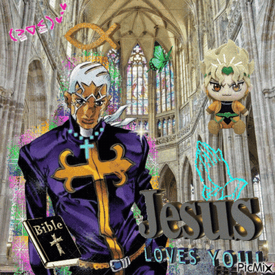 Man Holding Bible Saying Jesus Loves You GIF