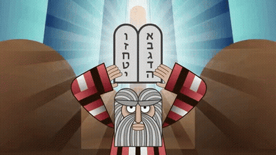 Man Holding Bible With Hebrew Writing GIF