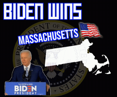 Man Holding Biden Sign In Front Of Presidential Seal GIF