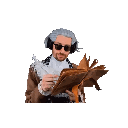 Man Holding Book Saying My Name Is Jeff Sticker