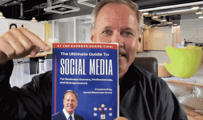 Man Holding Book The Ultimate Guide To Social Media GIF