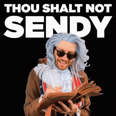 Man Holding Book Thou Shalt Not Sendy GIF