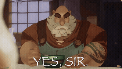 Man Holding Bowl Saying Yes Sir GIF