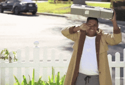 Man Holding Box On Head Covering Eyes GIF