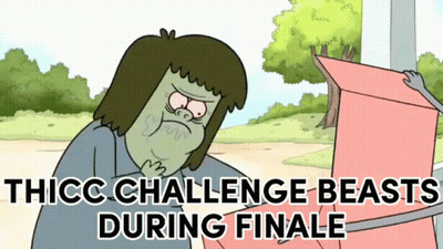 Man Holding Box Thicc Challenge Beasts During Finale GIF