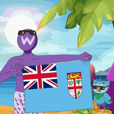 Man Holding British Flag GIF