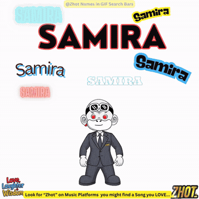 Man Holding Broken Heart Surrounded By Names Samira GIF