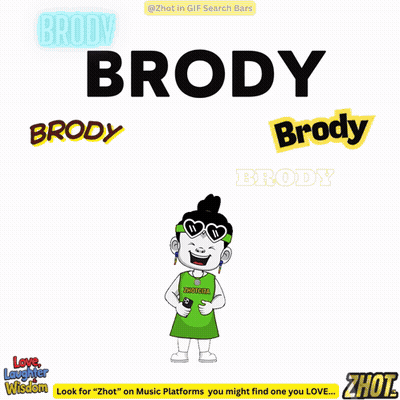Man Holding Broken Heart With Name Brody GIF
