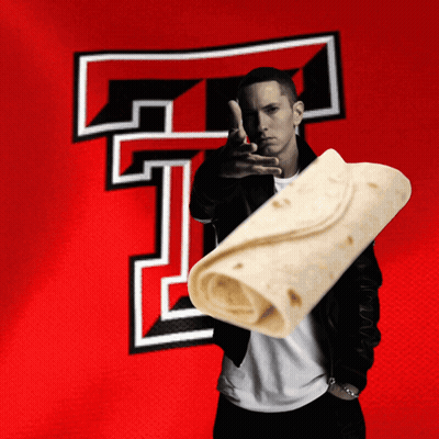 Man Holding Burrito In Front Of Red T-Shirt GIF
