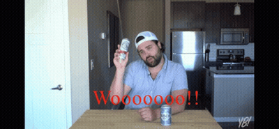Man Holding Busch Beer Can GIF