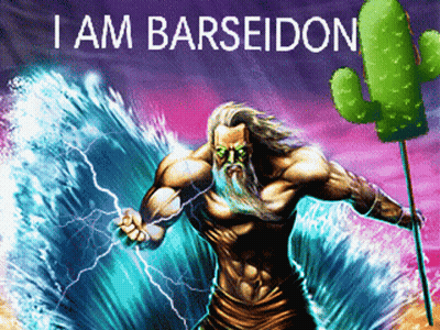 Man Holding Cactus Saying I Am Barseidon GIF