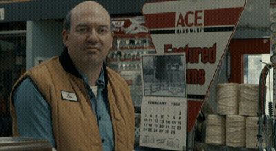 Man Holding Calendar Saying February 1980 GIF