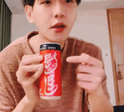 Man Holding Can Of Coca Cola GIF