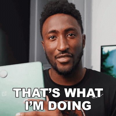 Man Holding Cell Phone Saying What I'm Doing GIF