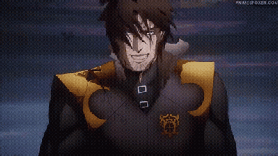 Man Holding Chain And Sword GIF