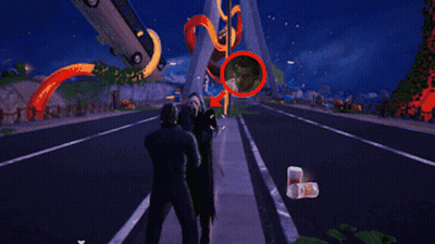 Man Holding Chainsaw With Red Circle GIF
