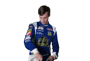 Man Holding Checkered Flag Page Constructor Sticker