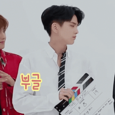 Man Holding Clapper Board Saying The Boyz GIF