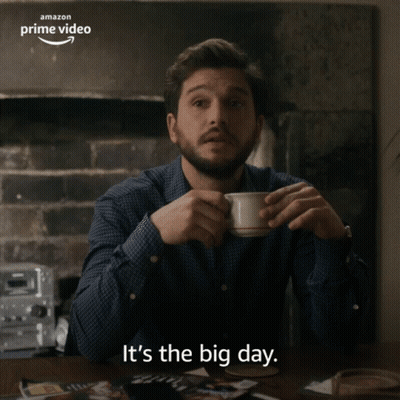 Man Holding Coffee It's The Big Day GIF