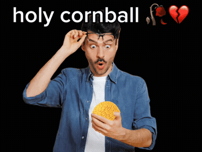 Man Holding Cornball Holy Cornball GIF