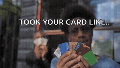 Man Holding Credit Cards Took Your Card Like GIF