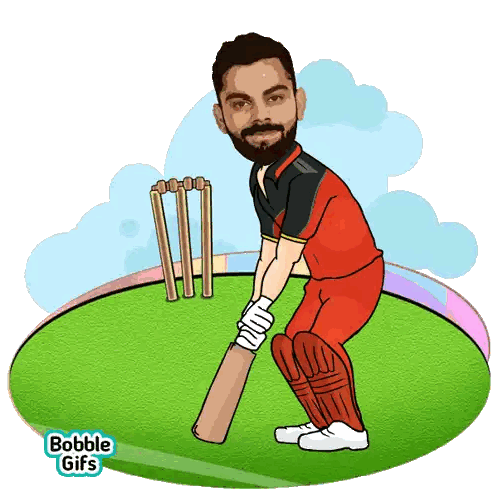 Man Holding Cricket Bat Bobble Gifs Sticker