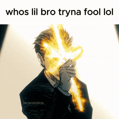 Man Holding Cross Saying Whos Lil Bro Tryna Fool LOL GIF