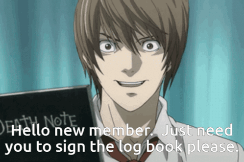 Man Holding Death Note Book GIF