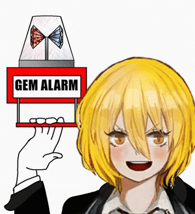 Man Holding Diamond Under Gem Detected Sign GIF