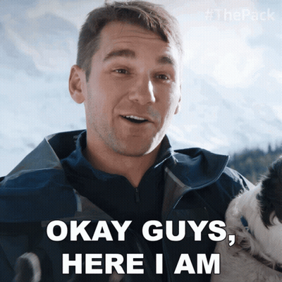 Man Holding Dog Saying Okay Guys GIF