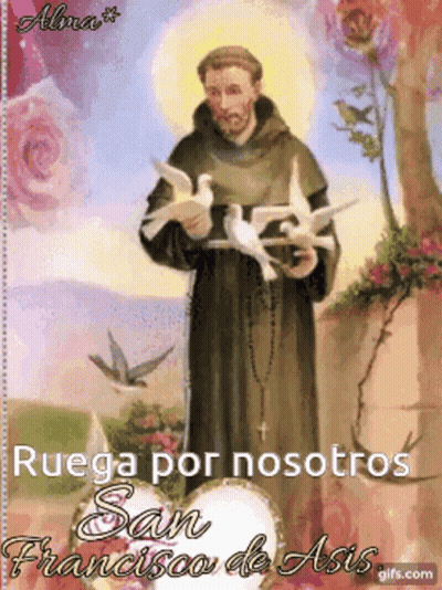 Man Holding Doves Ruega Por Nosotros San Francisco De Asis GIF