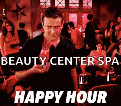 Man Holding Drink At Beauty Center Spa GIF