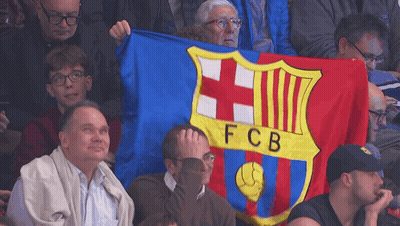Man Holding FCB Flag GIF