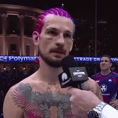 Man Holding Flag In Front Of Crowd GIF