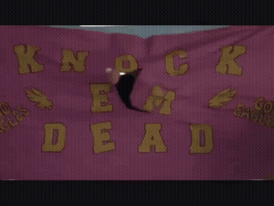 Man Holding Flag Saying Dead GIF