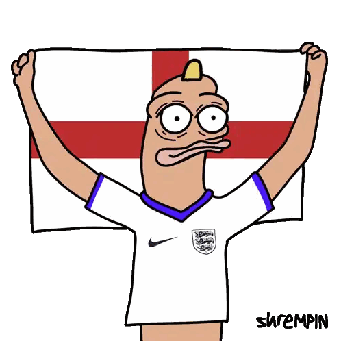 Man Holding Flag Shrempin Sticker