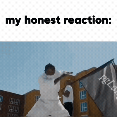 Man Holding Flag With Honest Reaction GIF