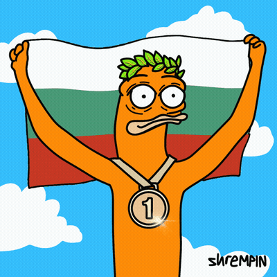 Man Holding Flag With Medal And Number 3 GIF