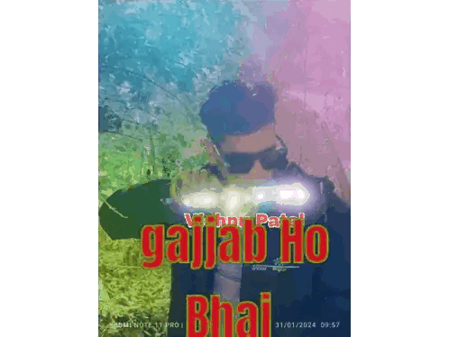 Man Holding Flashlight Gajiab Ho Bhai Sticker