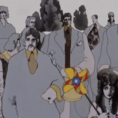 Man Holding Flower In Crowd GIF