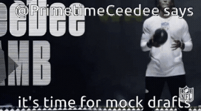 Man Holding Football In Front Of Primetimeceedee Says Sign GIF