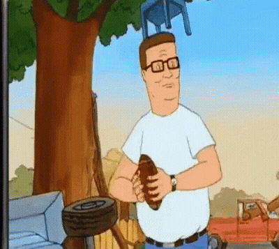 Man Holding Football With Chair Over Head GIF