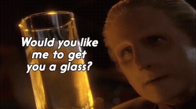 Man Holding Glass Saying Would You Like Me To Get You A Glass GIF