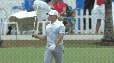Man Holding Golf Club GIF