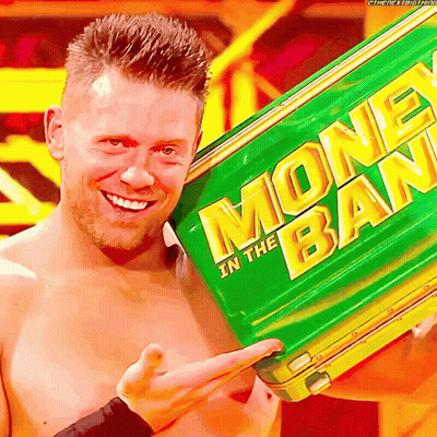 Man Holding Green Bank Case GIF